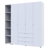 Set Doros Gelar s regálem Bílý 4 dveře 193,2×49,5×203,4 (42005038)
