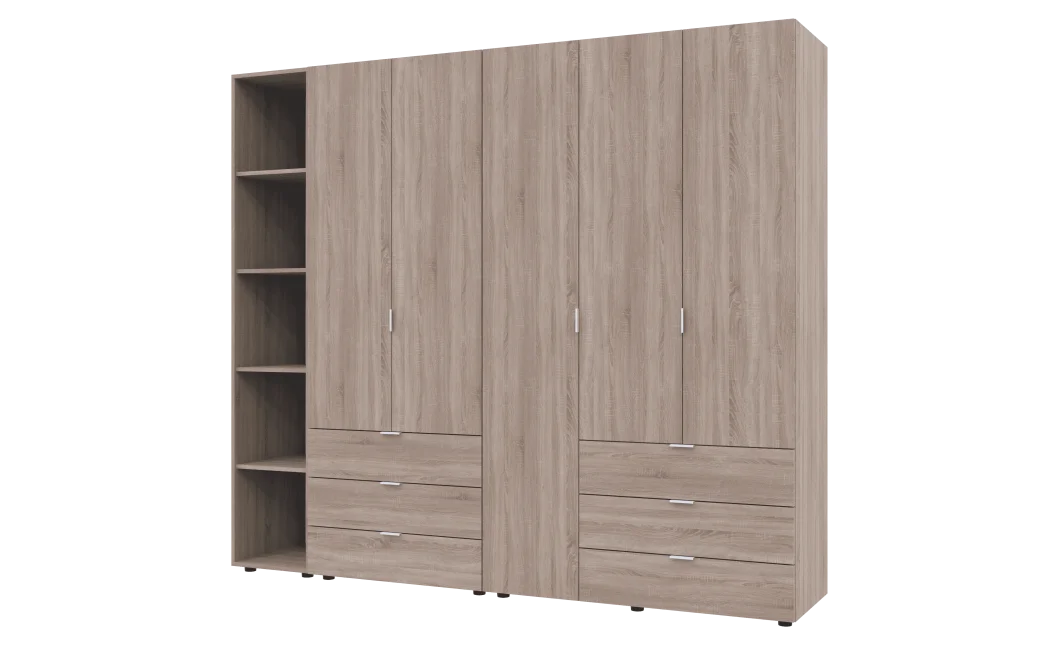 Set Doros Gelar s regálem Dub Sonoma 2+3 dveře 231,9×49,5×203,4 (42005046)