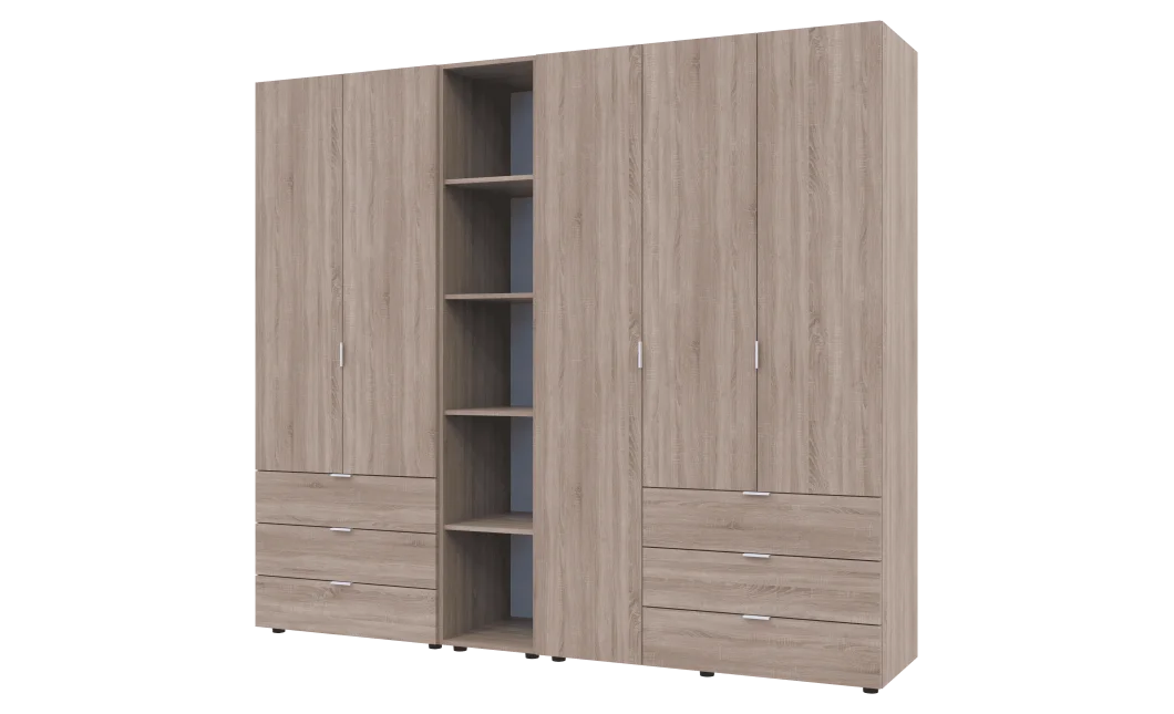 Set Doros Gelar s regálem Dub Sonoma 2+3 dveře 231,9×49,5×203,4 (42005046)