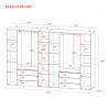 Set Doros Gelar s regálem Dub Sonoma 3+4 dveře 309,4×49,5×203,4 (42005048)