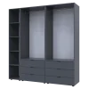 Set Doros Gelar s regálem Grafit 2+2 dveře 193,2 × 49,5 × 203,4 (42005056)