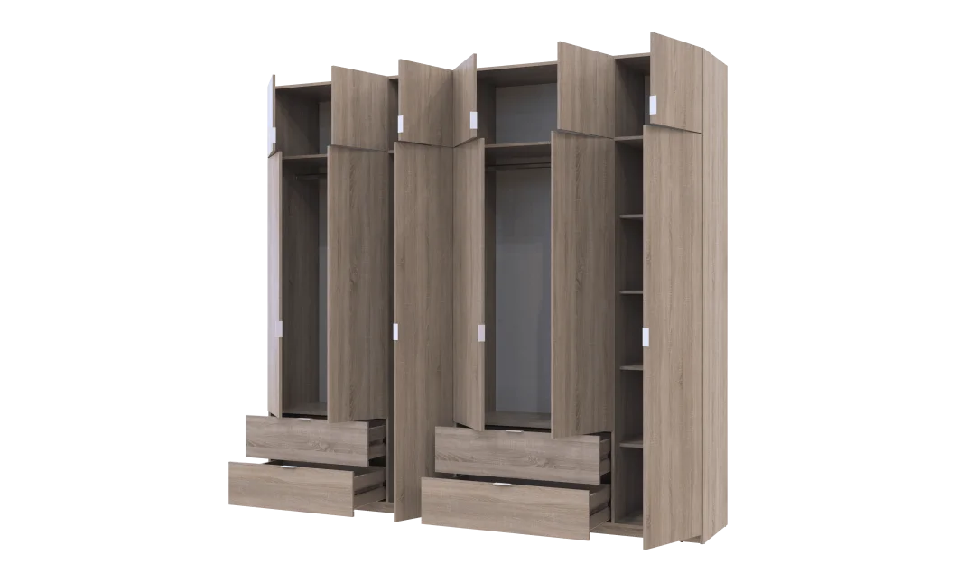 Set Lukas Dub Sonoma 3+3 dveře 255×50×240 (42005111)