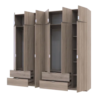 Set Lukas Dub Sonoma 3+3 dveře 255×50×240 (42005111)