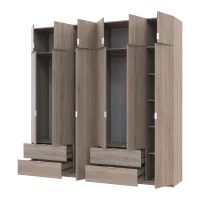Set Lukas Dub Sonoma/Dub Sonoma 3+3 dveře 240×50×240 (42005107)