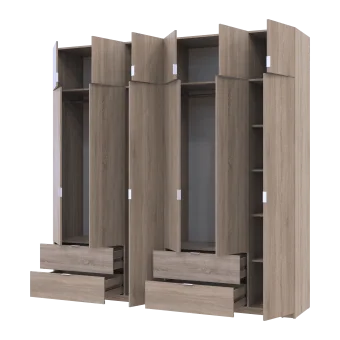 Set Lukas Dub Sonoma/Dub Sonoma 3+3 dveře 240×50×240 (42005107)
