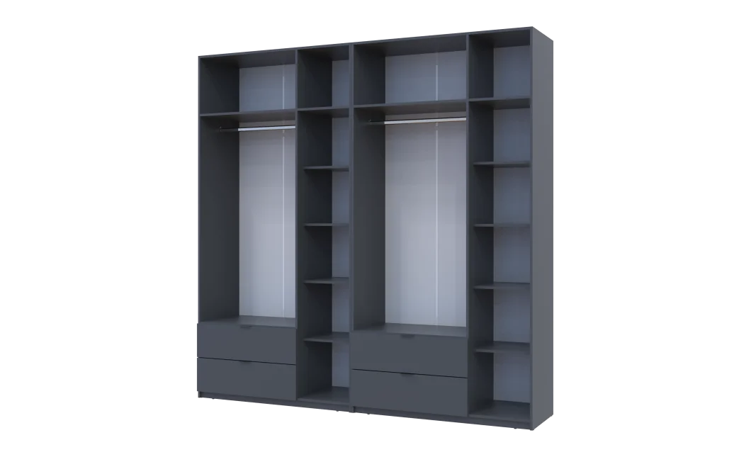 Set Lukas Grafit 3+3 dveře 240×50×240 (42005109)