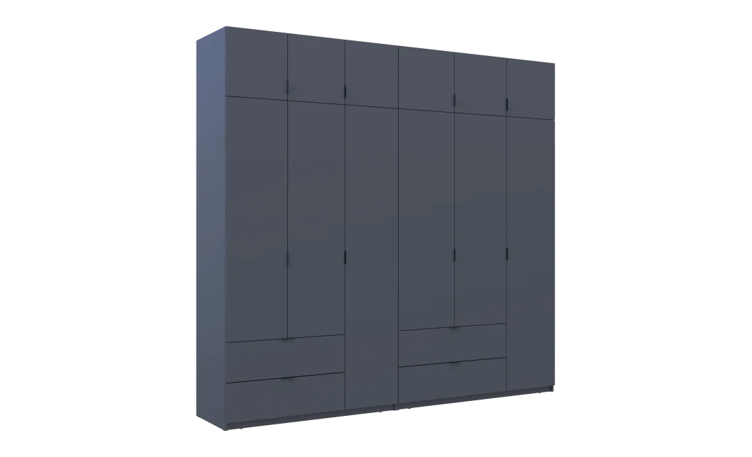 Set Lukas Grafit 3+3 dveře 255×50×240 (42005113)