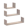 Sada polic Doros Fil Dub Sonoma 3 ks 30/45/60x15x15 (41516081)