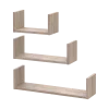 Sada polic Doros Fil Dub Sonoma 3 ks 30/45/60x15x15 (41516081)