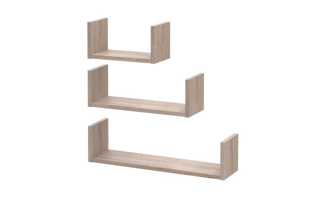 Sada polic Doros Fil Dub Sonoma 3 ks 30/45/60x15x15 (41516081)
