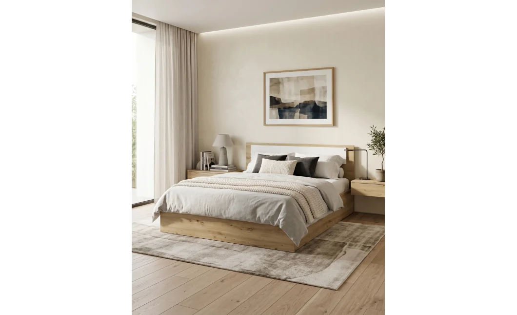 Postel Doros Rondi Dvoulůžková Dub Artisan/Kašmír 160x200 (44900531)