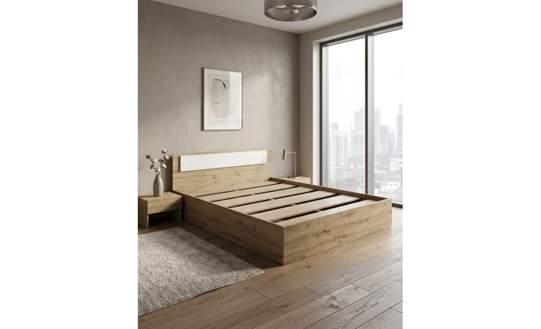 Postel Doros Rondi Dvoulůžková Dub Artisan/Kašmír 160x200 (44900531)