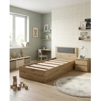 Postel Doros Rondi Jednolůžková Dub Artisan/Antracit 90x200 (44900530)