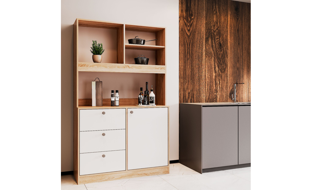 Mini kuchyně Doros Lea Dub Sonoma/Bílá DTD 100×43×171 (81359335)