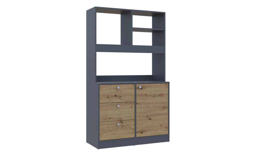 Mini kuchyně Doros Lea Grafit/Dub Evok DTD 100×43×171 (81359336)