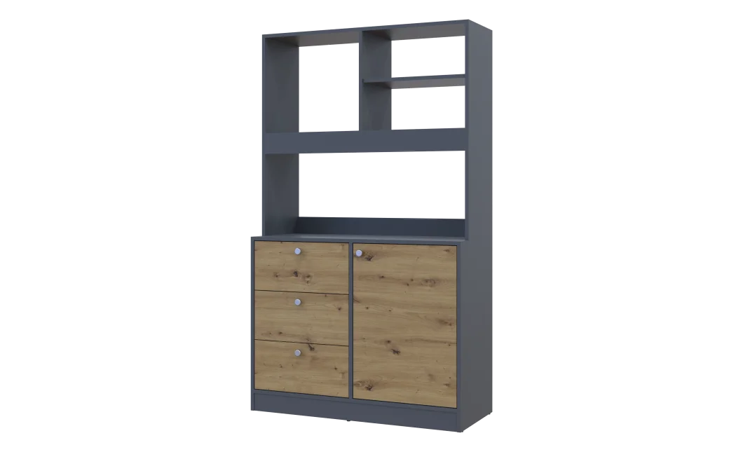 Mini kuchyně Doros Lea Grafit/Dub Evok DTD 100×43×171 (81359336)