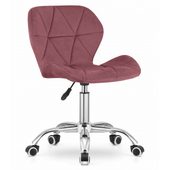 Otočné křeslo AVOLA samet – tmavě růžové (10038031)