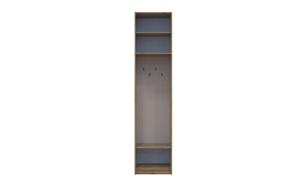 Regál s věšákem Doros Rondi s vysokým nástavcem Dub Artisan/Kašmír 60×52×260 (42005266)