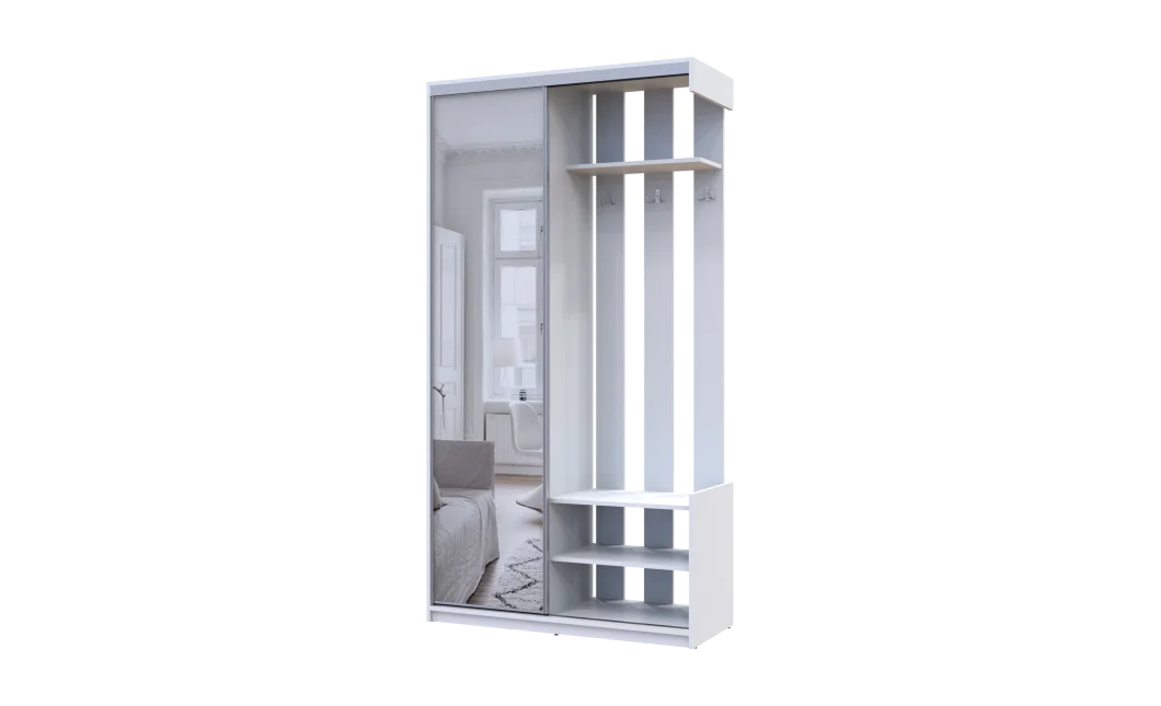 Předsíň Doros City One Door Bílý 1 zrcadlo 110 × 45 × 210 (44900058)