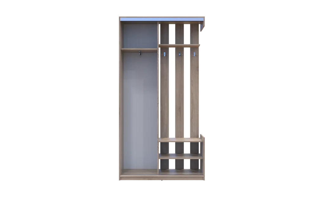 Předsíň Doros City One Door Dub Sonoma 1 zrcadlo 110 × 45 × 210 (44900083)