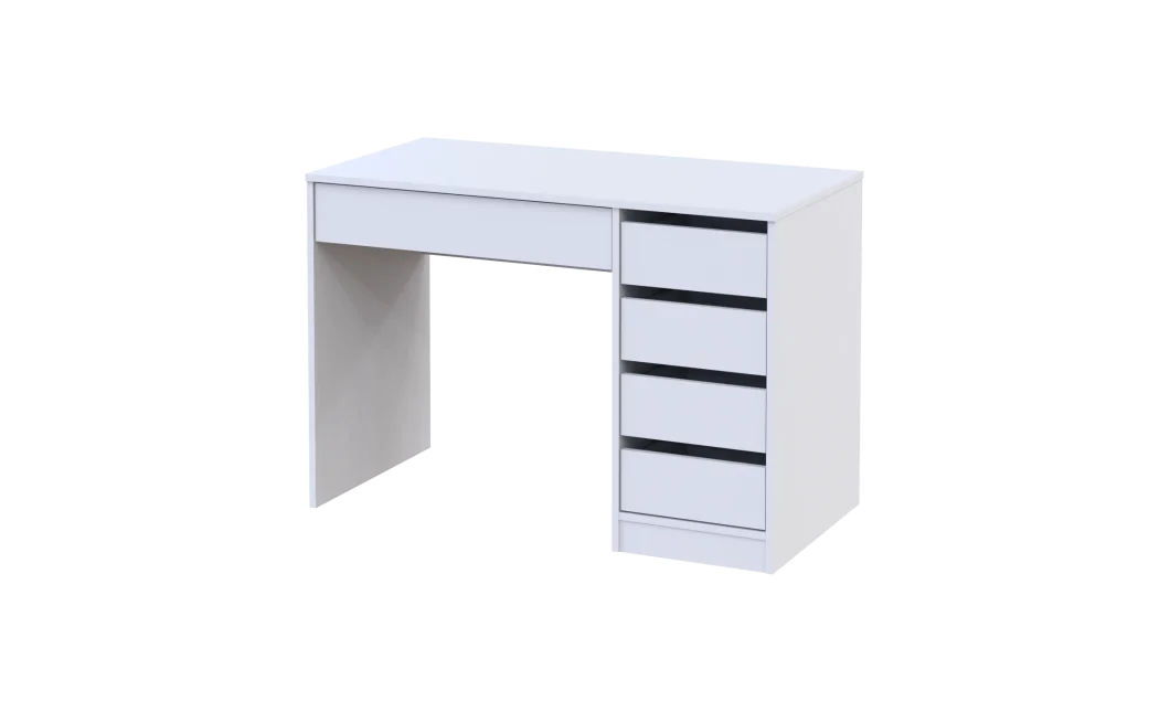 Psací stůl Doros Ergo pravý Bílý/Bílý DTD 110x55x75 (41516108)