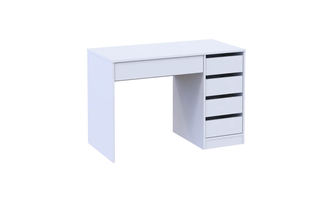 Psací stůl Doros Ergo pravý Bílý/Bílý DTD 110x55x75 (41516108)