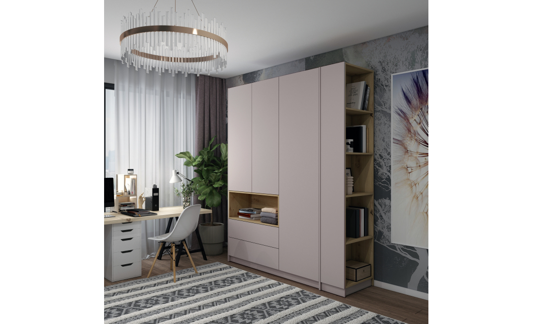 Regál Doros Dale Kašmír/Dub Artisan 52x28x220 (41516118)