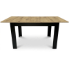 Rozkládací stůl NP 120–160 × 80 Dub Artisan + černá (100155171)