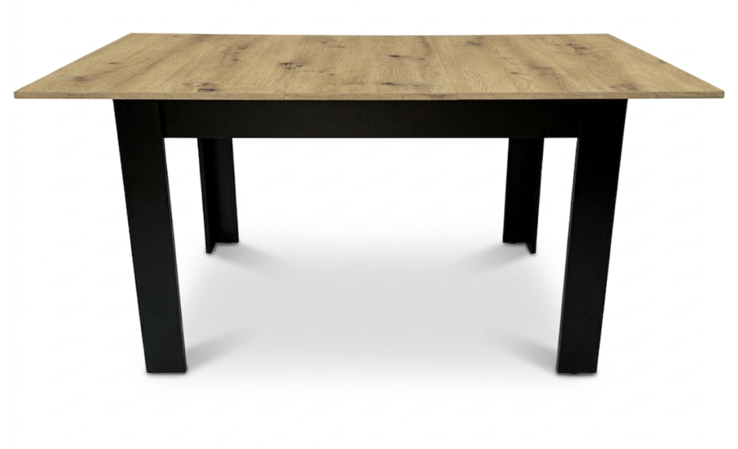 Rozkládací stůl NP 120–160 × 80 Dub Artisan + černá (100155171)