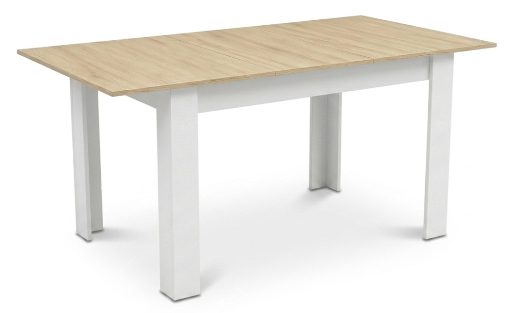 Rozkládací stůl NP 120–160 × 80 Dub Sonoma + bílá (100155181)