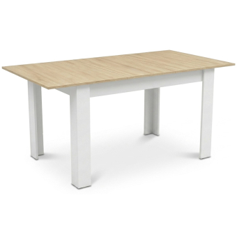 Rozkládací stůl NP 120–160 × 80 Dub Sonoma + bílá (100155181)
