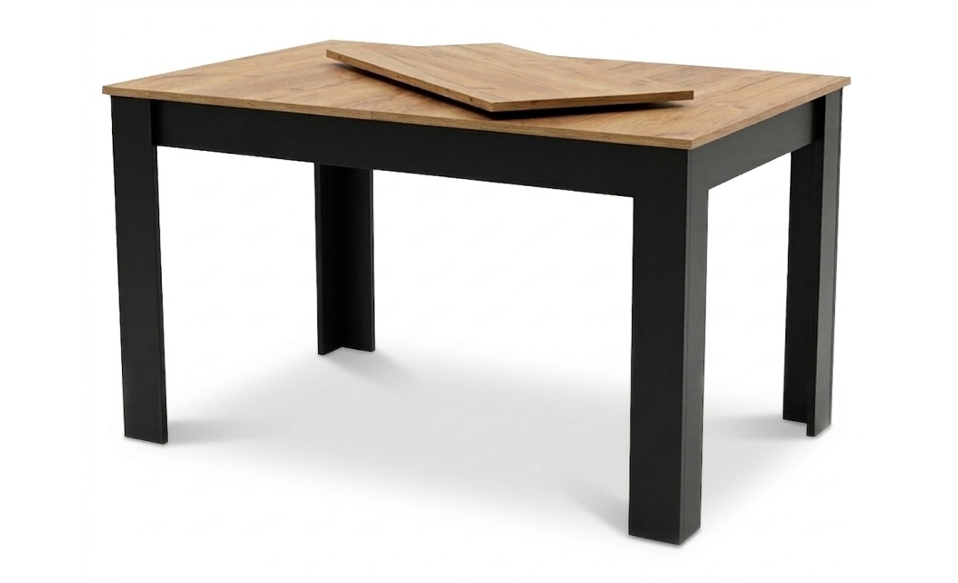 Rozkládací stůl NP 120–160 × 80 Kraft + černá (100155161)