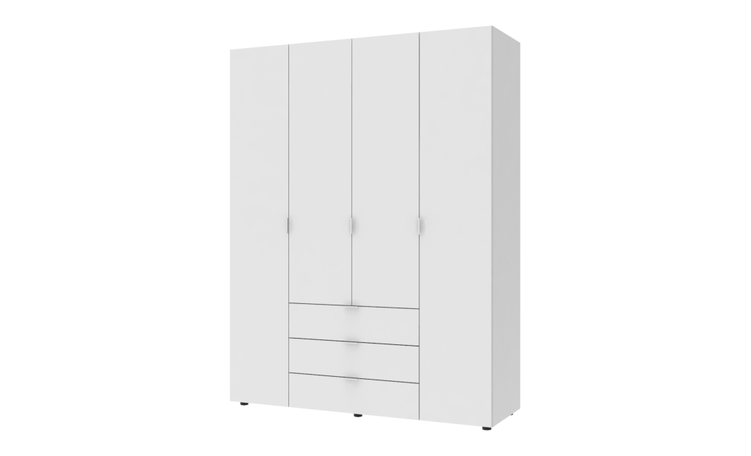 Šatní skříň Doros Gelar Bílá 4 DTD 155x49,5x203,4 (80397642)