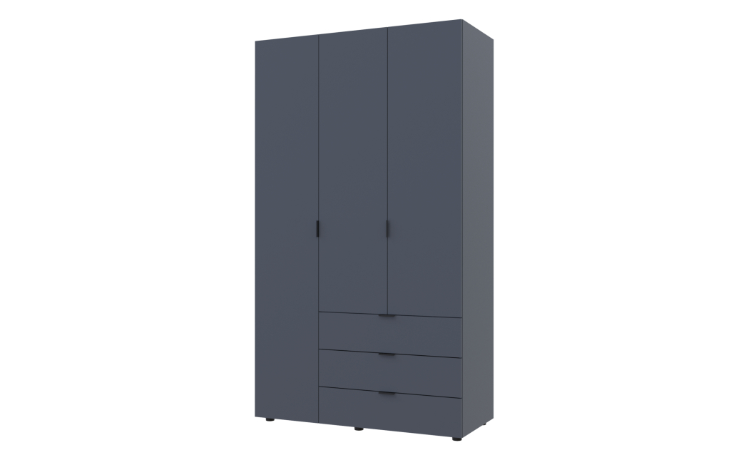 Šatní skříň na oblečení Doros Gelar Grafit 3 dveře 116,2×49,5×203,4 (80737074)