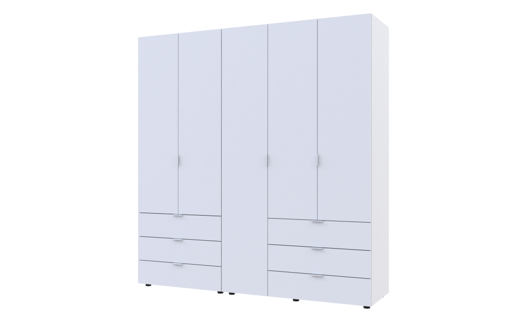 Šatní skříň  Doros Gelar komplet Bílá 2+3 DTD 193,7x49,5x203,4 (42002116)