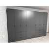 Šatní skříň na oblečení Doros Gelar set Grafit 4+4 dveře 310×49,5×203,4 (42002130)