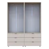 Šatní skříň na oblečení Doros Gelar set Kašmír 2+2 dveře 155×49,5×203,4 (80737637)