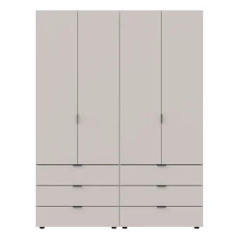 Šatní skříň na oblečení Doros Gelar set Kašmír 2+2 dveře 155×49,5×203,4 (80737637)