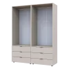 Šatní skříň na oblečení Doros Gelar set Kašmír 2+2 dveře 155×49,5×203,4 (80737637)