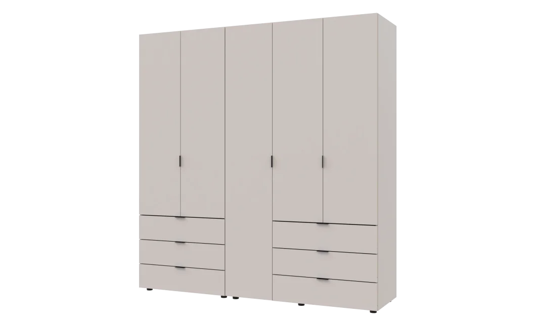Šatní skříň na oblečení Doros Gelar set Kašmír 2+3 dveře 193,7×49,5×203,4 (80737638)