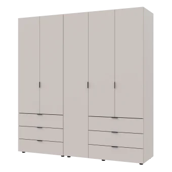 Šatní skříň na oblečení Doros Gelar set Kašmír 2+3 dveře 193,7×49,5×203,4 (80737638)