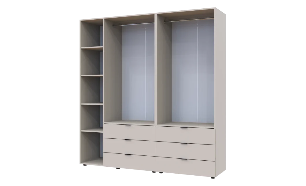 Šatní skříň na oblečení Doros Gelar set Kašmír 2+3 dveře 193,7×49,5×203,4 (80737638)