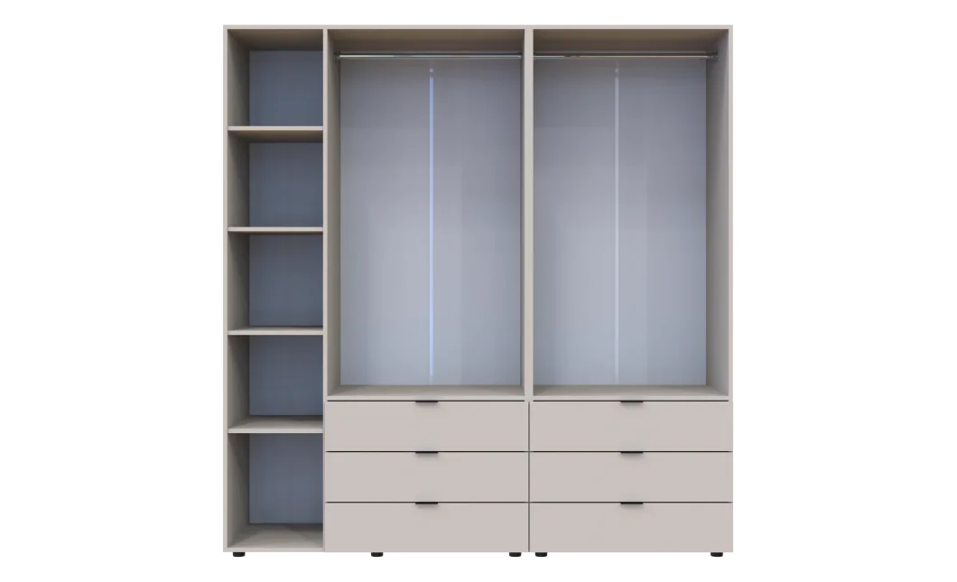 Šatní skříň na oblečení Doros Gelar set Kašmír 2+3 dveře 193,7×49,5×203,4 (80737638)