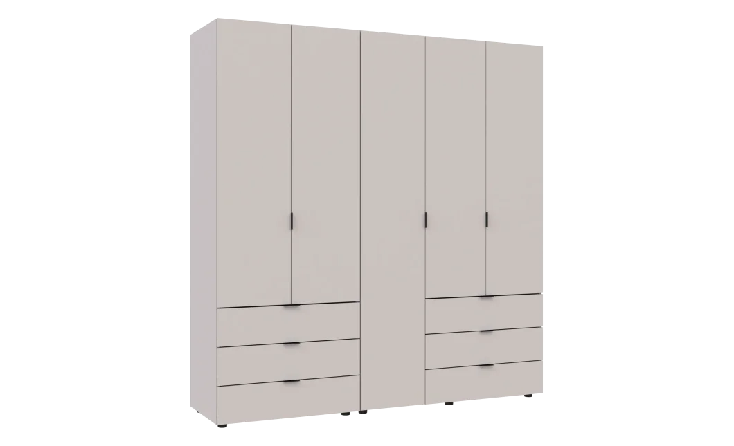 Šatní skříň na oblečení Doros Gelar set Kašmír 2+3 dveře 193,7×49,5×203,4 (80737638)