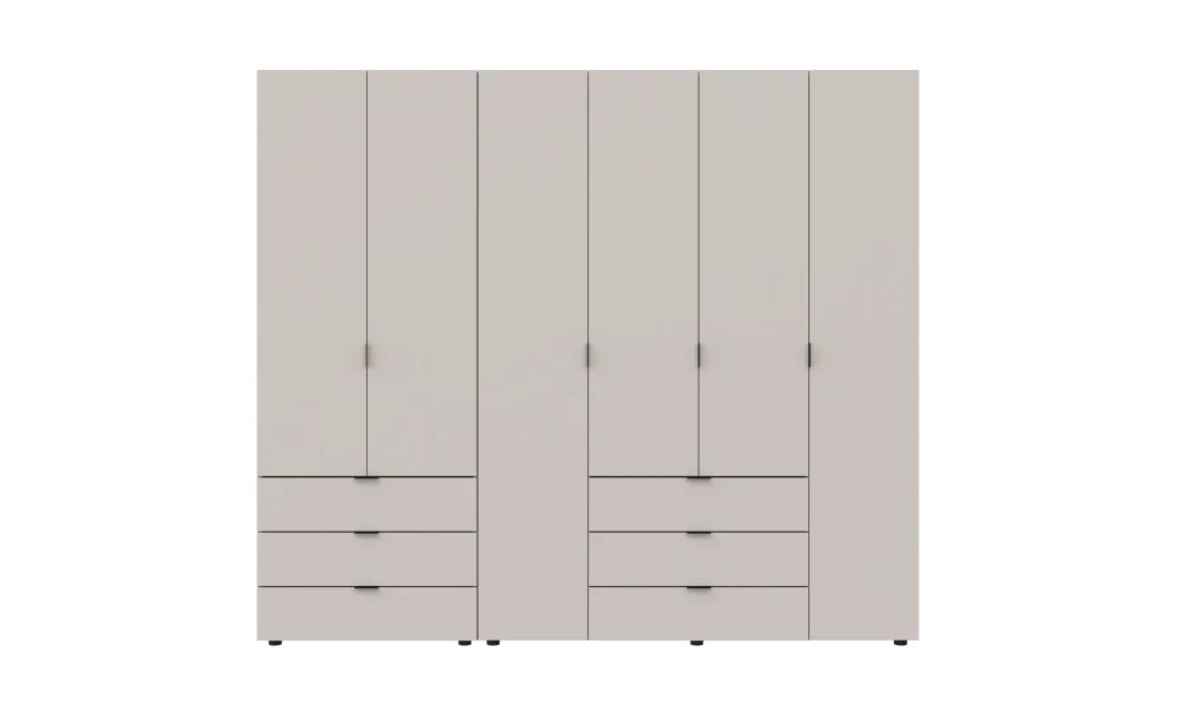 Šatní skříň na oblečení Doros Gelar set Kašmír 2+4 dveře 232,5×49,5×203,4 (80737639)