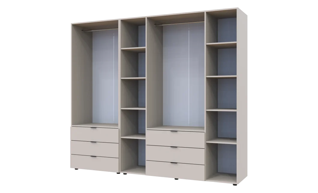 Šatní skříň na oblečení Doros Gelar set Kašmír 2+4 dveře 232,5×49,5×203,4 (80737639)