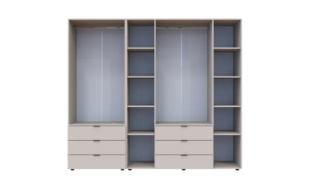 Šatní skříň na oblečení Doros Gelar set Kašmír 2+4 dveře 232,5×49,5×203,4 (80737639)