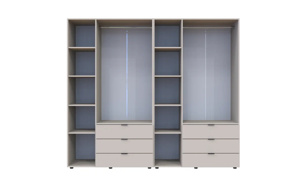 Šatní skříň na oblečení Doros Gelar set Kašmír 3+3 dveře 232,4×49,5×203,4 (80737640)