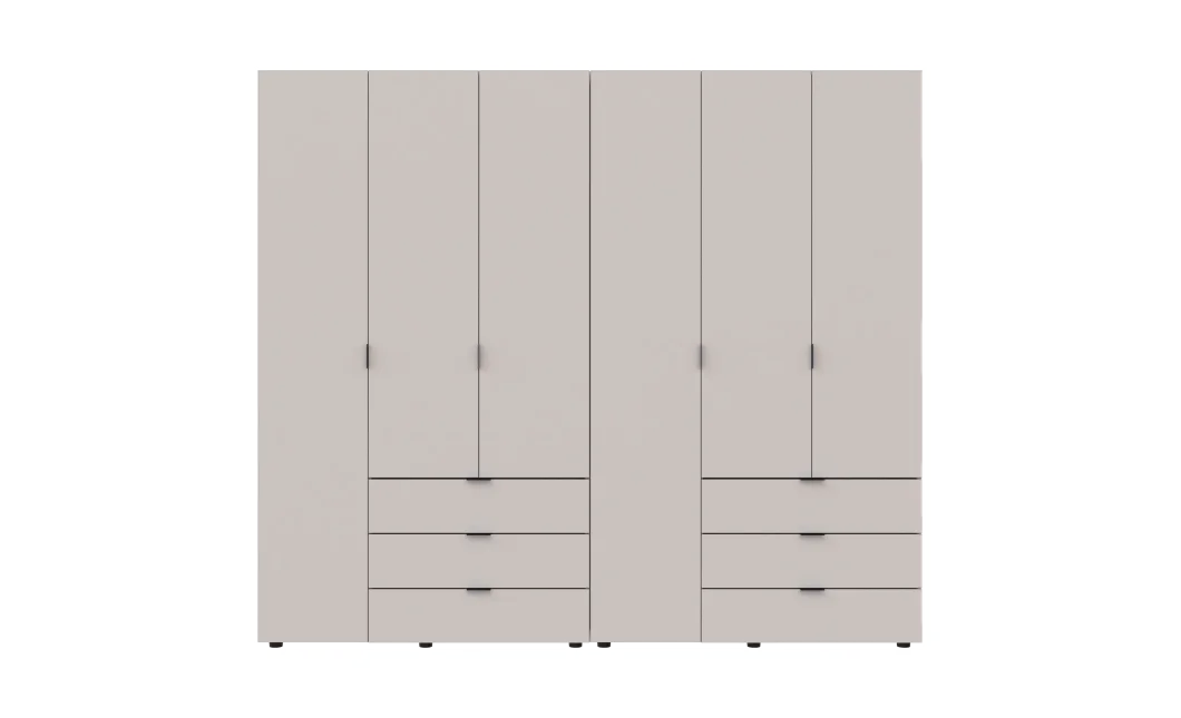 Šatní skříň na oblečení Doros Gelar set Kašmír 3+3 dveře 232,4×49,5×203,4 (80737640)
