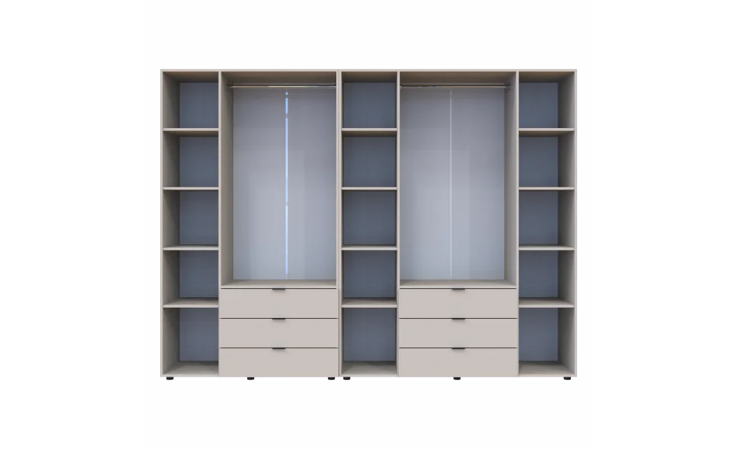 Šatní skříň na oblečení Doros Gelar set Kašmír 3+4 dveře 271,2×49,5×203,4 (80737641)